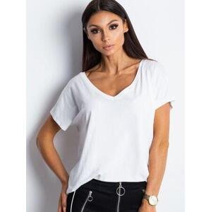 Fashionhunters Bílé tričko Emory Velikost: XL