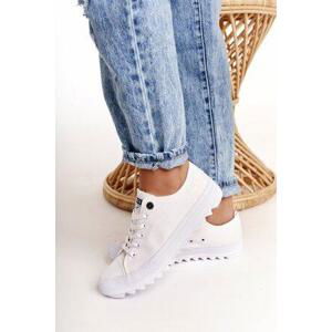 Big Star Shoes Women's Sneakers On A Chunky Sole BIG STAR White Velikost: 39, Bílá