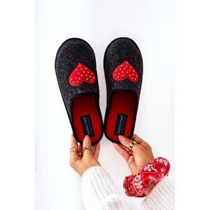Big Star Shoes Household slippers Panto Fino II267009 Black-Red 36, Černá / červená