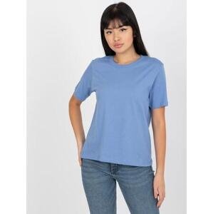 Fashionhunters MAYFLIES tmavě modré klasické jednobarevné tričko Velikost: S