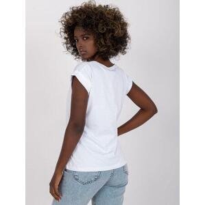 Fashionhunters Bílé basic tričko Atlanta RUE PARIS Velikost: XL