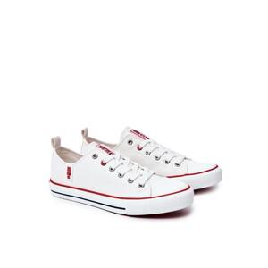 Big Star Shoes Men's Leather Sneakers BIG STAR JJ174069 White 45, Bílá