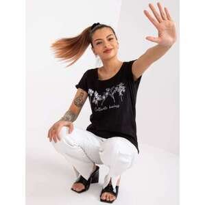 Fashionhunters Bavlněné tričko Black Frida MAYFLIE velikost: S