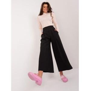 Fashionhunters Černé elegantní culotte kalhoty Velikost: XL