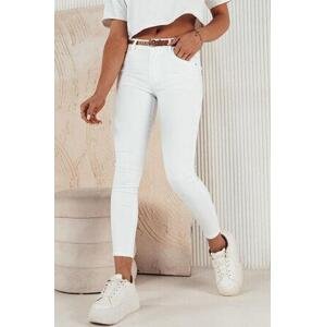 Dstreet CLARET dámské džínové kalhoty bílé UY1928 L, Bílá,