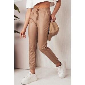 Dstreet BRIAL dámské voskované kalhoty béžové UY2076 XL, Béžový