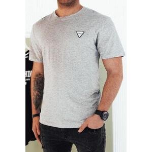 Dstreet Základní pánské šedé tričko RX5441 XL, Světle, šedá