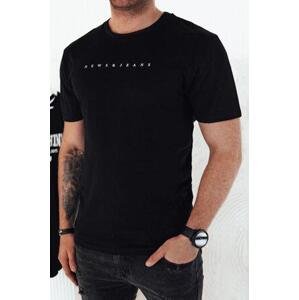 Dstreet Pánské tričko s černým potiskem RX5476 M, Černá