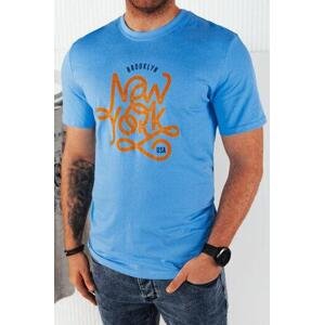 Dstreet Pánské tričko s potiskem, modré RX5370 XL, Modrá