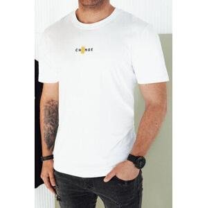 Dstreet Pánské tričko s potiskem bílé RX5460 L, Bílá,