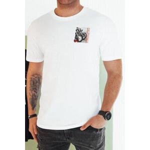 Dstreet Pánské tričko s potiskem bílé RX5481 L, Bílá,