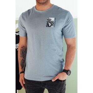 Dstreet Pánské tričko s potiskem, modré RX5483 XXL, Modrá