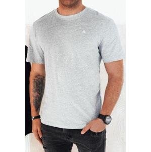 Dstreet Šedé pánské tričko s potiskem RX5468 L, Světle, šedá