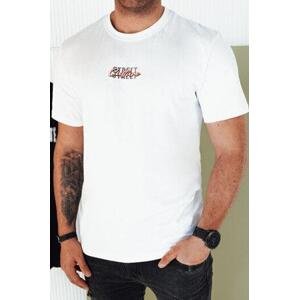 Dstreet Pánské tričko s bílým potiskem RX5421 XXL, Bílá,