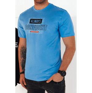 Dstreet Pánské tričko s potiskem, modré RX5408 M, Modrá