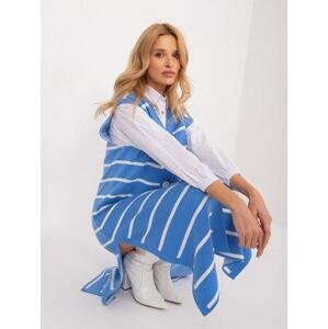 Fashionhunters Modré pletené šaty se zapínáním na knoflík.Velikost: ONE SIZE, JEDNA, VELIKOST