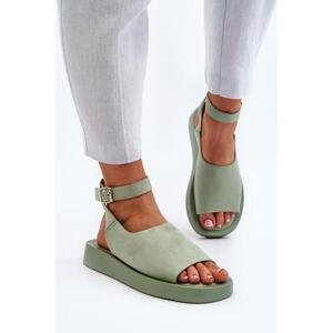 Kesi Pohodlné dámské sandály na platformě Zelená Rubie 37, Odstíny, zelené