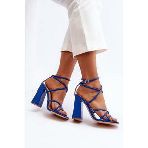 Kesi Módní modré sandály na vysokém podpatku Josette 39, Odstíny, tmavě