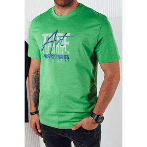 Dstreet Pánské tričko s potiskem, zelené RX5393 XL, Zelená