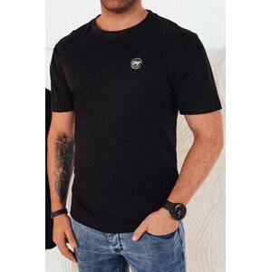 Dstreet Pánské tričko s černým potiskem RX5443 M, Černá