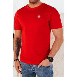 Dstreet Pánské tričko s potiskem červené RX5444 XL