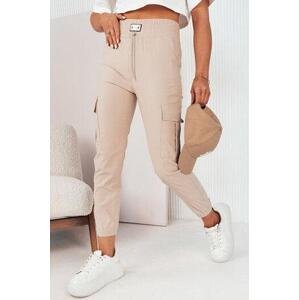 Dstreet MAREN dámské kalhoty béžové UY2067 L/XL, Béžový