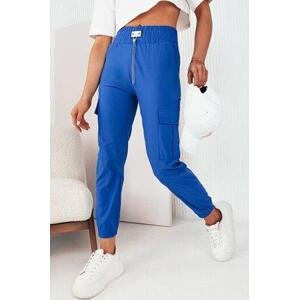 Dstreet MAREN dámské kalhoty modré UY2069 L/XL, Modrá