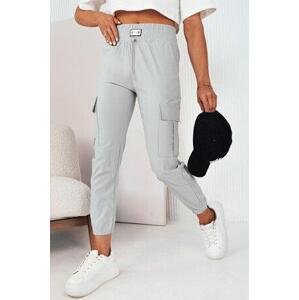 Dstreet MAREN dámské kalhoty šedé UY2068 XL/XXL, Světle, šedá