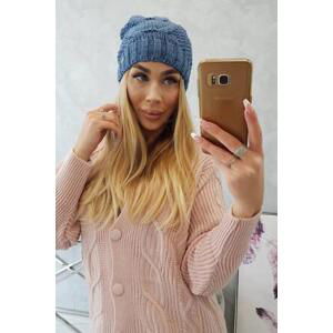 Kesi Čepice s fleecem Karolina K243 jeans UNI, Jeansowy, Univerzální