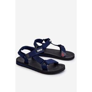 Big Star Shoes Pánské sandály na suchý zip Big Star DD174718 Námořnická modrá 40, Odstíny, tmavě, modré