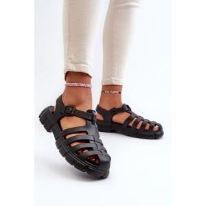 Kesi Dámské pěnové římské sandály Black Gasaria 36, Černá