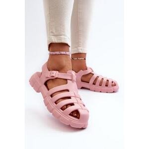 Kesi Dámské pěnové římské sandály Pink Gasaria 39, Růžová