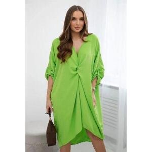 Kesi Oversize šaty s výstřihem do V zářivě zelené UNI, Světle, zelená, Univerzální