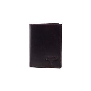 Fashionhunters Pánská peněženka z pravé kůže hnědé barvy. velikost: ONE SIZE