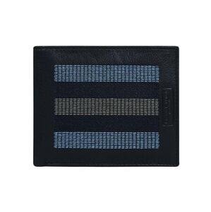 Fashionhunters Pánská peněženka s vodorovným šedým prošíváním v tmavě modré barvě. JEDNA VELIKOST