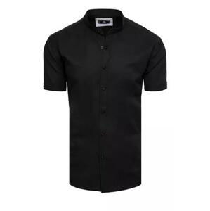 Dstreet Černá pánská košile s krátkým rukávem KX0997 L