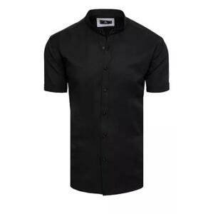 Dstreet KX0997 XXL pánská černá košile s krátkým rukávem