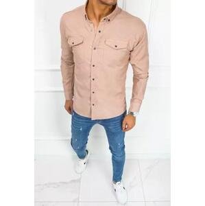 Dstreet Pánská džínová košile růžová DX2352 M