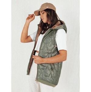 Dstreet COLINE dámská prošívaná vesta zelená TY4118 Velikost: XL