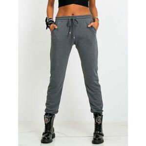Fashionhunters Tmavě šedé kalhoty Rychlejší velikost: XS