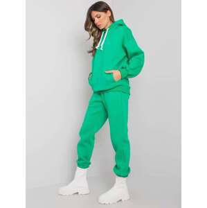 Fashionhunters Zelená dvoudílná bavlněná souprava Alicia Velikost: L / XL