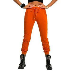 Fashionhunters Tmavě oranžové kalhoty Rychlejší velikost: S