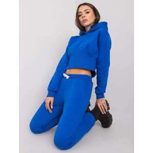 Fashionhunters Tmavě modrá tepláková souprava s kalhotami Ambretta Velikost: L / XL