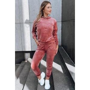 Dstreet Dámský růžový velurový set Vogue Velour AY0877 L/XL