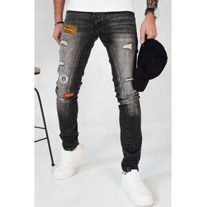 Dstreet Pánské tmavě šedé džínové kalhoty UX4150 s32