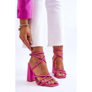 Kesi Módní sandály na vysokém podpatku růžové Josette 37, Růžová