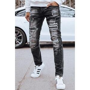 Dstreet Pánské černé džínové kalhoty UX4245 s30, Černá