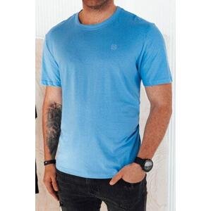 Dstreet Pánské tričko s potiskem světle modré RX5469 M, modrá