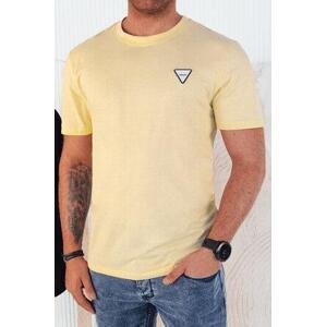Dstreet Základní pánské žluté tričko RX5445 XXL, Žlutá