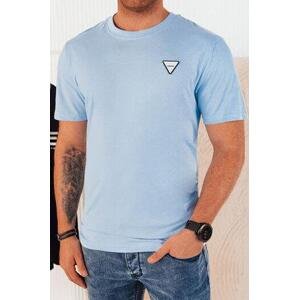 Dstreet Základní pánské tričko modré RX5447 L, Světle, modrá